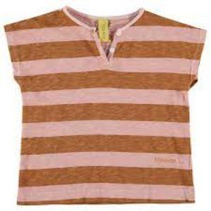 Bonmot Rose + Mustard Vintage Henley Shirt - 6-12M